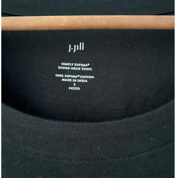j.jill Black Long Sleeve Tunic scoop neck  Relaxed Fit, SIze SP - Picture 3 of 3